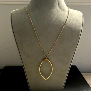 Envious Gold Tone Oval Necklace